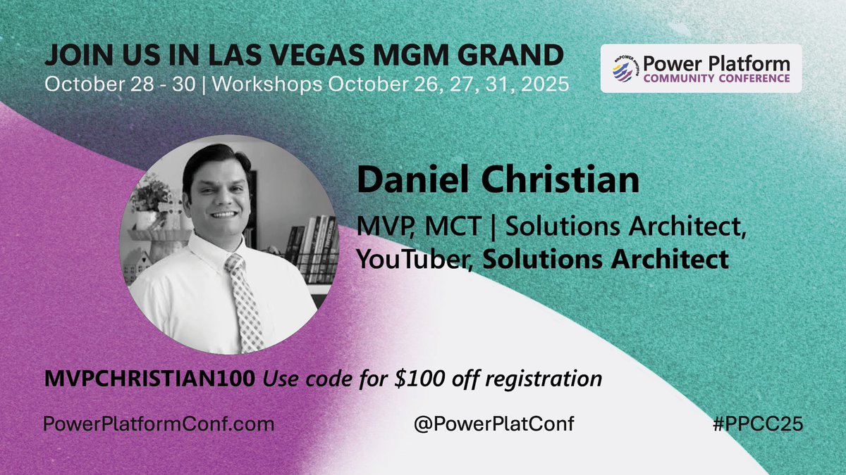 Power Platform Community Conference (@powerplatconf) on Twitter photo <a href="/dchristian19/">Daniel Christian</a> - a Microsoft MVP, MCT, and Solutions Architect, will be speaking at the Power Platform Community Conference <a href="/powerplatconf/">Power Platform Community Conference</a> 2025 in Las Vegas. As an early adopter of Microsoft Power Platform, Daniel has firsthand experience with its evolution and integration across <a href="/dchristian19/">Daniel Christian</a> - a Microsoft MVP, MCT, and Solutions Architect, will be speaking at the Power Platform Community Conference <a href="/powerplatconf/">Power Platform Community Conference</a> 2025 in Las Vegas. As an early adopter of Microsoft Power Platform, Daniel has firsthand experience with its evolution and integration across