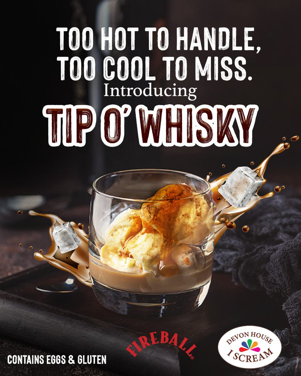 scoopsja's tweet photo. This summer, cool down with an ice cream flavour that brings the heat. Introducing Tip O'Whisky, the perfect combo of smooth French vanilla with a fireball kick. Available at our official locations while stocks last! 
#ScoopsofJamaica
#DevonHouseIScream
#AuthenticJamaicanIceCream https://t.co/w3YTVN3bLz