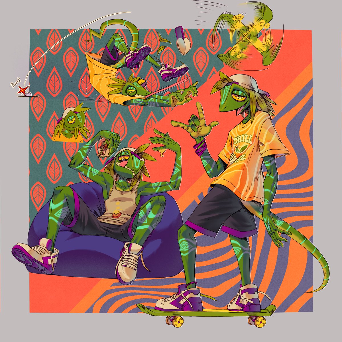 Masesaltt's tweet image. Family friendly fortnite weed lizard