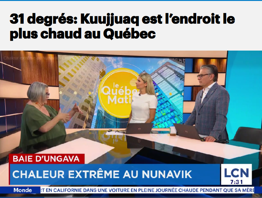 Vidoc_Ronaco's tweet image. Vous avez sûrement plus intéressant à faire en ce chaud vendredi d'été, mais sachez que TVA Nouvelles tient à vous informer que Kuujjuaq, ville du Grand-Nord québécois, est l'épicentre de la chaleur extrême aujourd'hui🤣🔥🤣
No joke 😅