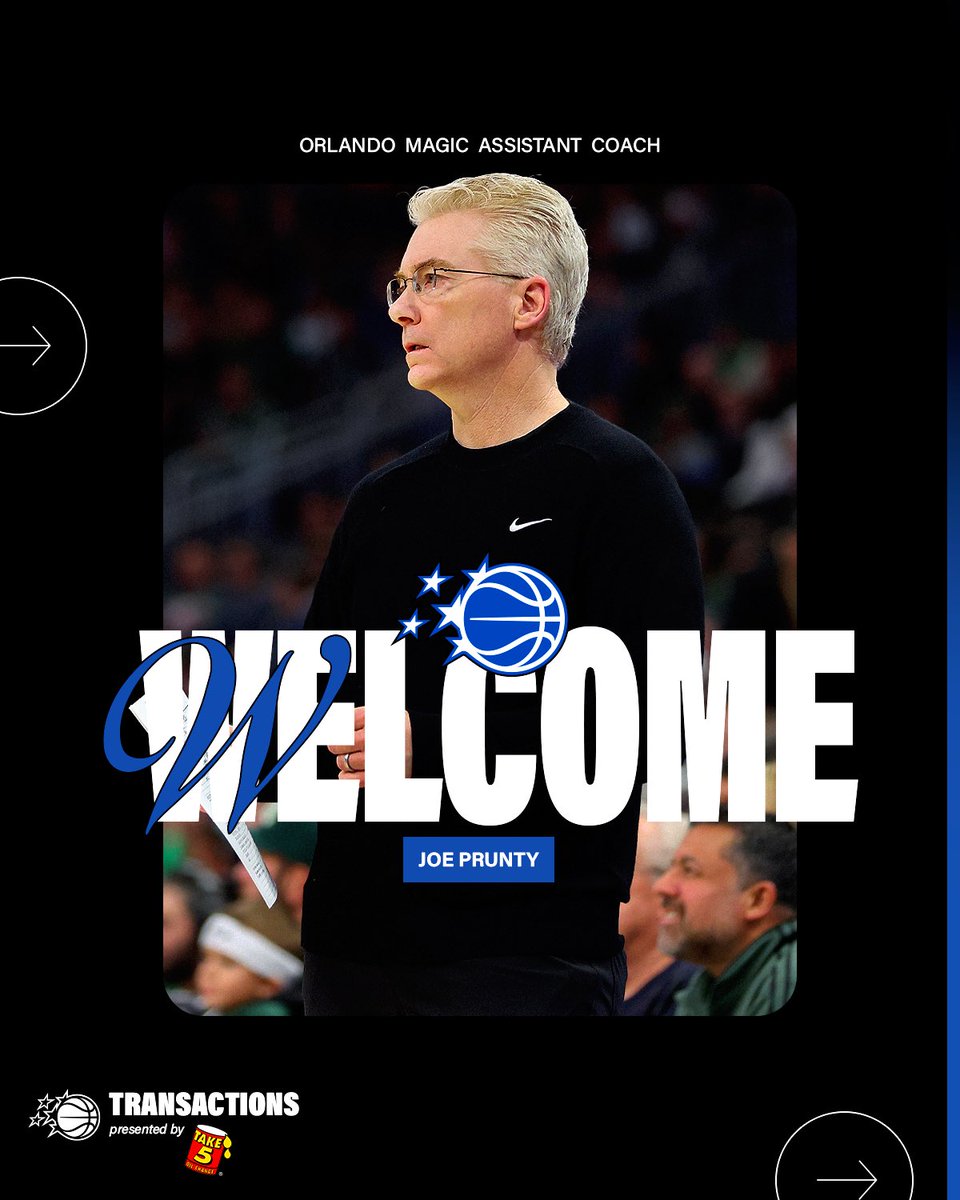 We have named Joe Prunty as an assistant coach.