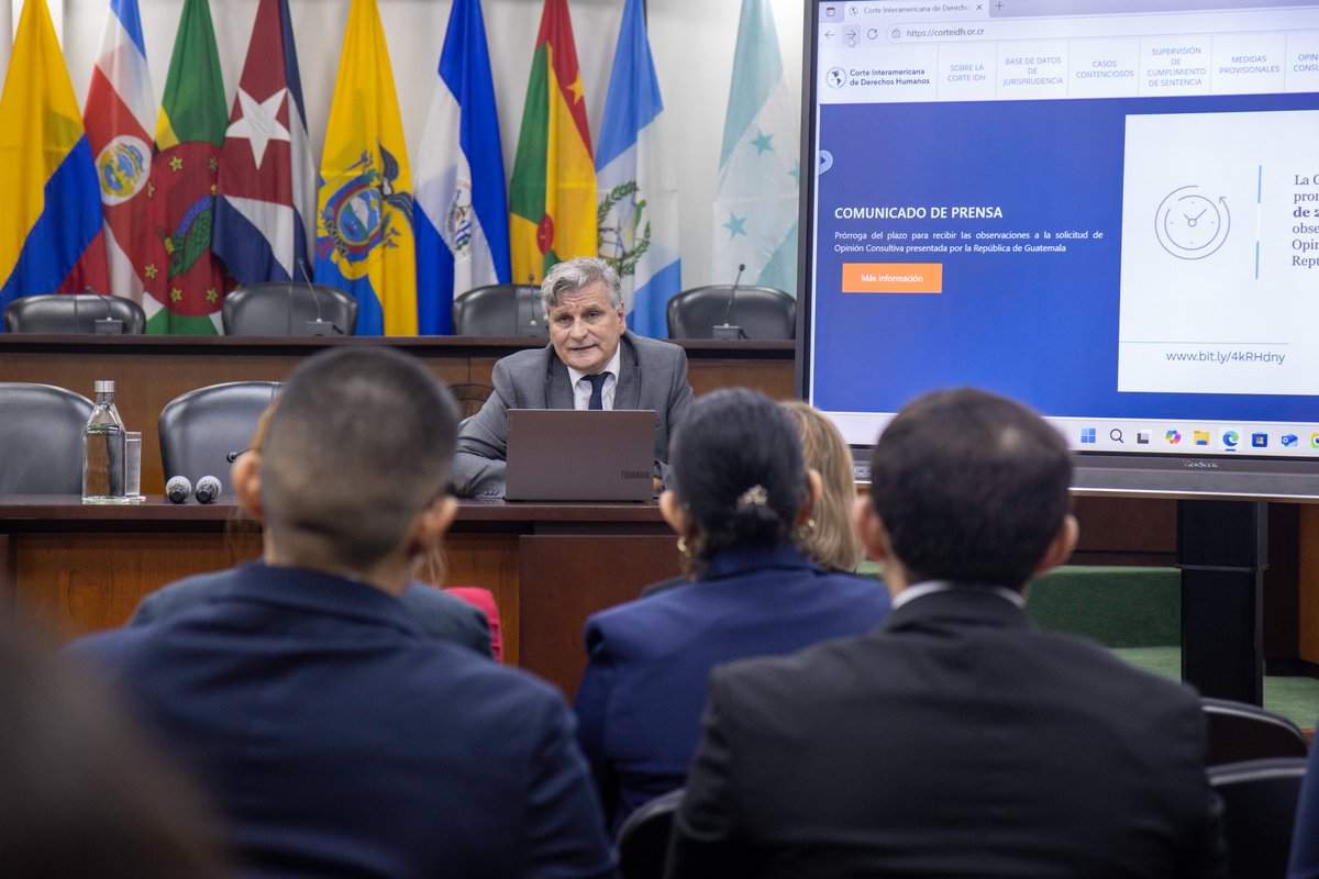 CorteIDH's tweet image. 📚 El 10 de julio, la Corte Interamericana de Derechos Humanos, a través de su Centro de Formación, capacitó a 23 personas participantes del Programa de Formación Inicial para Aspirantes a la Judicatura de la Escuela Judicial de Costa Rica.
Durante la jornada, se abordaron las…