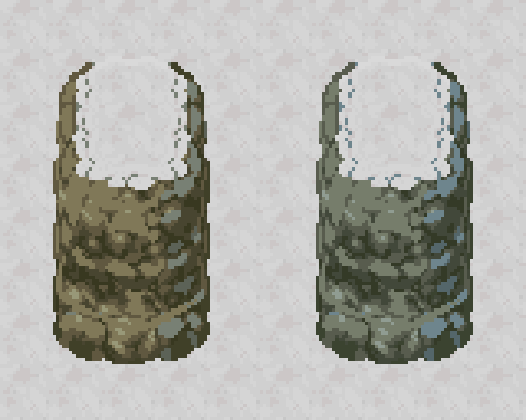 ss1shadow's tweet image. 🌨️ Starting early passes on some tundra tiles for a high-altitude biome!
Still tweaking texture and snow placement ❄️
⬅️➡️ Which direction do you like better—left or right? (Or neither? ☠️)
Would love any feedback!
#pixelart #indiedev #gamedev #madewithaseprite #wip