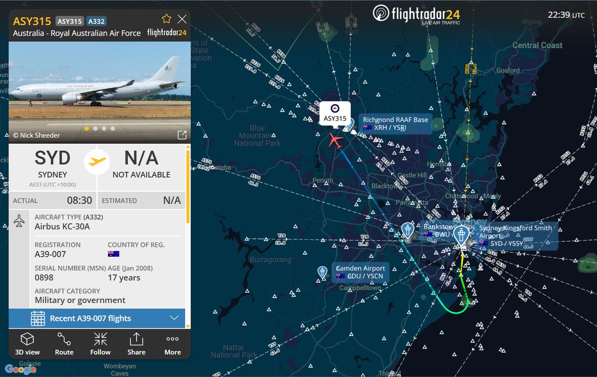 raaf_vip's tweet photo. The PM Anthony Albanese is wheels up on his way to China.

Follow this thread for updates.

#RAAF #AusAirForce #A39007 #AirbusAlbo #China https://t.co/rWQ9W1LjcK