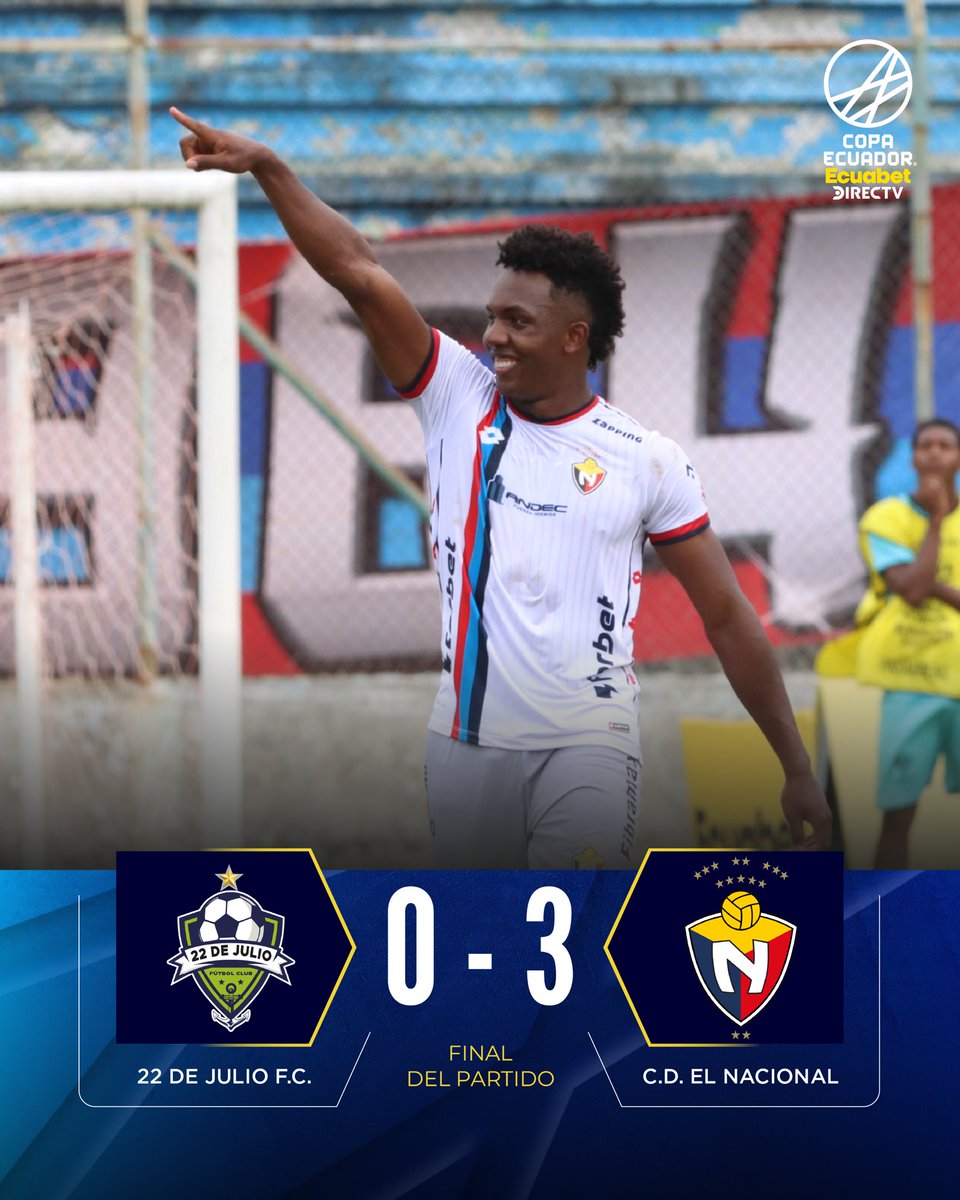 El campeón defensor golea en su debut 🫵

#CopaEcuadorEcuabetDIRECTV 🏆🇪🇨