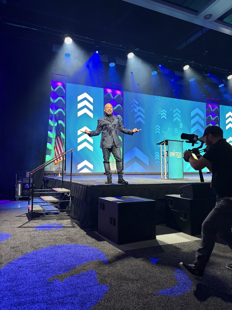 BenFeeney's tweet image. Awesome keynote this morning from @ABCSharkTank @TheSharkDaymond on his inspirational journey to success and overcoming his unique challenges! @NASSP #UNITED2025