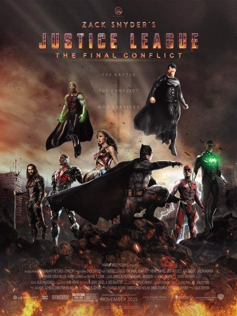 Zack Snyder made Rebel Moon Part 1 &amp; 2 back to back for $180M and it looks better than many movies released in cinema, he could do the same with ZSJL 2 &amp; 3. 

Bring back Henry Cavill &amp; let Zack Snyder finish his epic Justice League Saga. #RestoreTheSnyderVerse <a href="/warnerbros/">Warner Bros.</a>