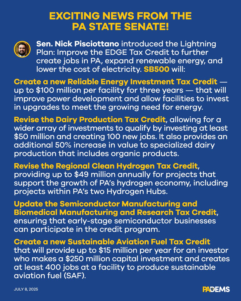 PADems's tweet image. EXCITING NEWS FROM THE PA STATE SENATE! 👀