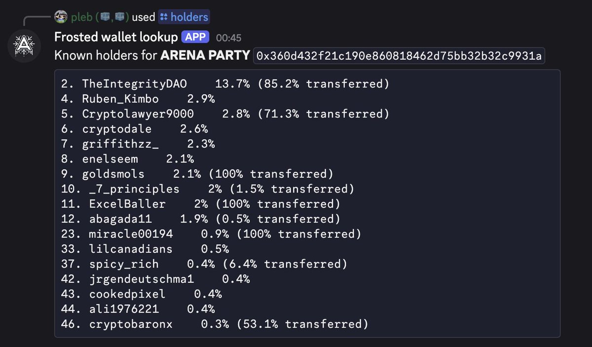 New Transfer Detection Feature 🔍

We've enhanced the wallet lookup bot with transfer detection in the /holders command to help distinguish between token buyers and transfer recipients.

1/4 🧵