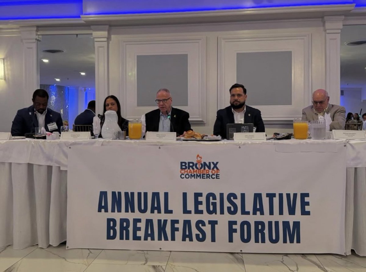 mikebenedetto82's tweet image. Pleased to join my colleagues yesterday at the Bronx Chamber of Commerce’s legislative breakfast. Working together, we can ensure the Bronx remains a place that’s open for business.
