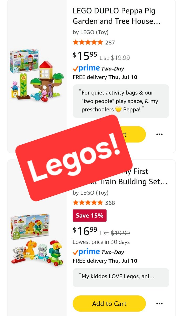 <a href="/SciPiHarvey/">SciPi</a> Still can't get into my new room - here's my old room all packed up😩

🤞fingers still crossed🤞 for these small Lego sets for my preschoolers!
A class fav &amp;perfect for my kiddos to play together with a friend
&amp; they're on 🚨SALE!🚨

👋NJ preschool teacher
amazon.com/hz/wishlist/ls…
