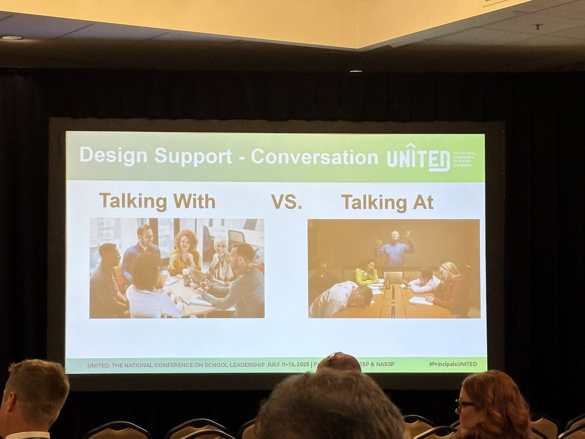 BenFeeney's tweet image. Solid presentation on building a positive and collaborative culture in our schools from my friends @derrickLawson62 and @marypatcumming. Great insights on prioritizing people and relationships! @NASSP #UNITED2025