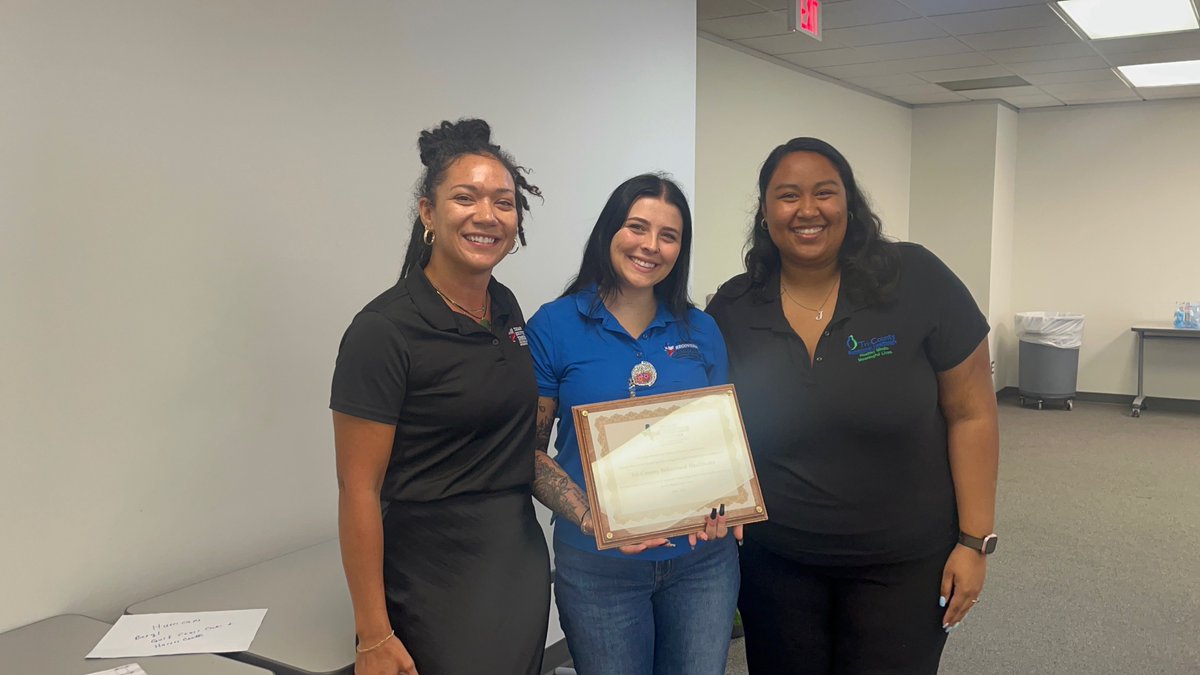 Honored to Serve 💙
Our Crisis Counseling team received a recognition plaque from HHSC for our work with Texans Recovering Together. We're grateful for the opportunity to support our community.

Though the program ends July 31st, Tri-County remains here for you. #TriCountyStrong