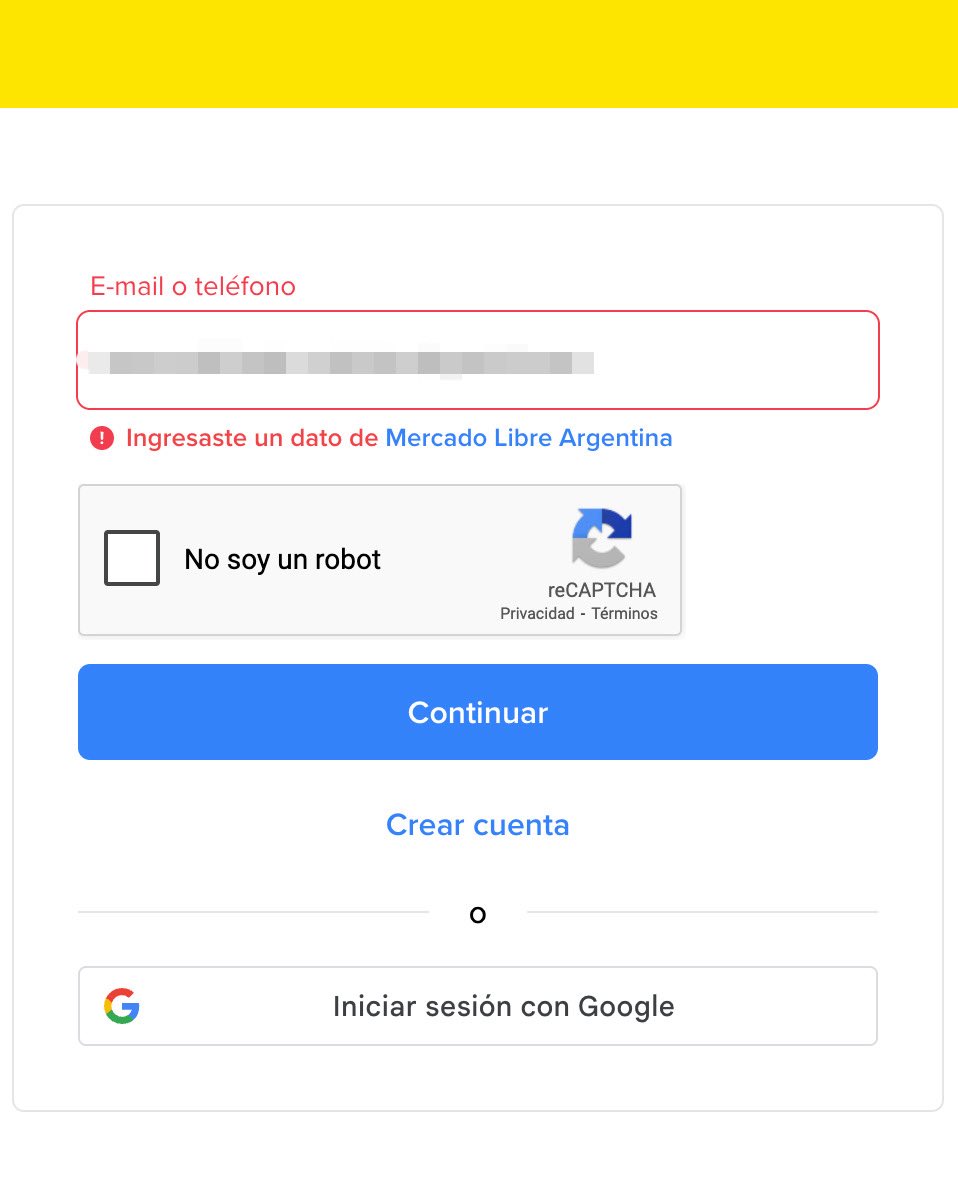 Anacarolinatz's tweet image. ✔️ Estás en otro país
✔️ No te sirve tu cuenta de Mercadolibre Argentina
✔️ Intentas registrarte
✔️ La plataforma te dice: ya tienes ese mail en mercadopago, usa el mismo 😃
✔️ Intentas entrar con ese email
❌ Te dicen que no puedes usar el mismo email

Qué pesadilla de UX.