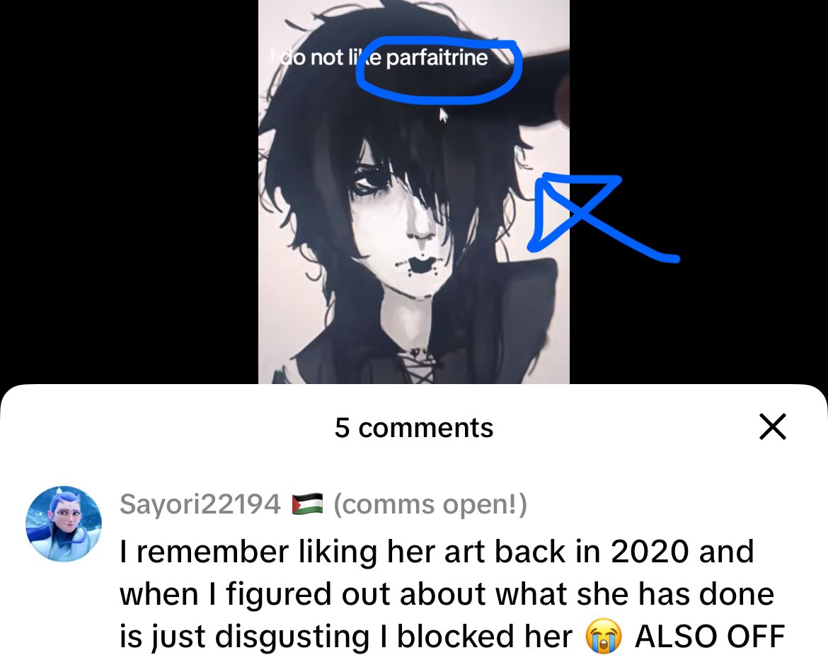 DRAMAAAAAAAAA 🚨 ‼️ 

Popular TikToker; <a href="/Sayori22194/">Sayori22194 || COMMS ARE OPEN</a> (50K on TikTok) has come out against popular artist <a href="/parfaitrine/">Aria⁷ (ia)</a> for repeatedly drawing child NSFW… 😰 
(Whose side are you guys on?.)