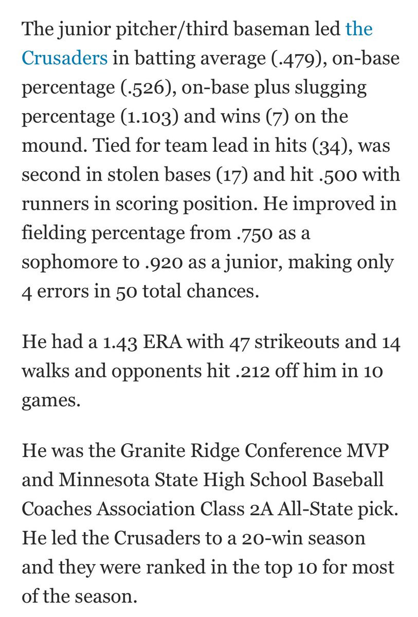 Henry Schloe (@schloehenry) on Twitter photo Thank you <a href="/StCloudLive/">St. Cloud Live</a> for the write up and being on the All-Area starting 9 team! <a href="/CoachLeintz/">Andrew Leintz ๐</a> <a href="/CHS_CrusaderBB/">Cathedral Baseball</a> Thank you <a href="/StCloudLive/">St. Cloud Live</a> for the write up and being on the All-Area starting 9 team! <a href="/CoachLeintz/">Andrew Leintz ๐</a> <a href="/CHS_CrusaderBB/">Cathedral Baseball</a>