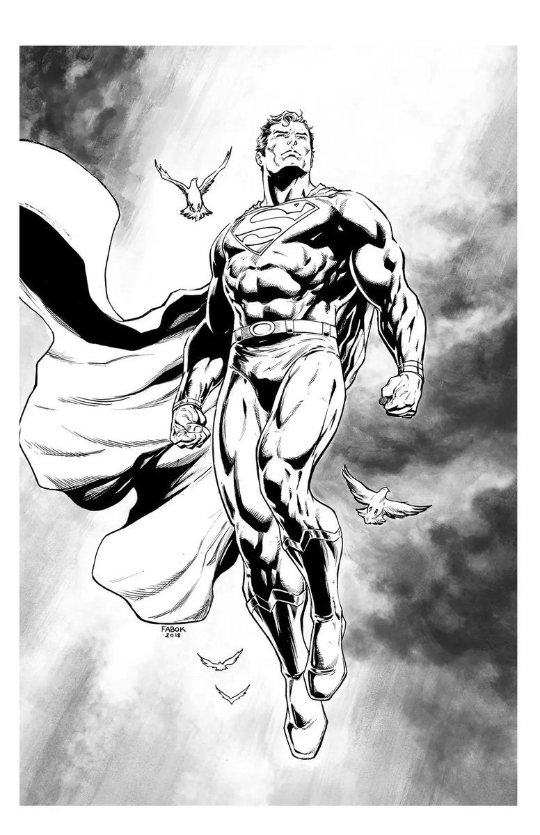 JasonFabok's tweet image. Hearing good things about the new Superman movie from @JamesGunn! I hope to see it soon and take my son with me. Here's a cover I did for Action Comics 1000 a few years back. #superman