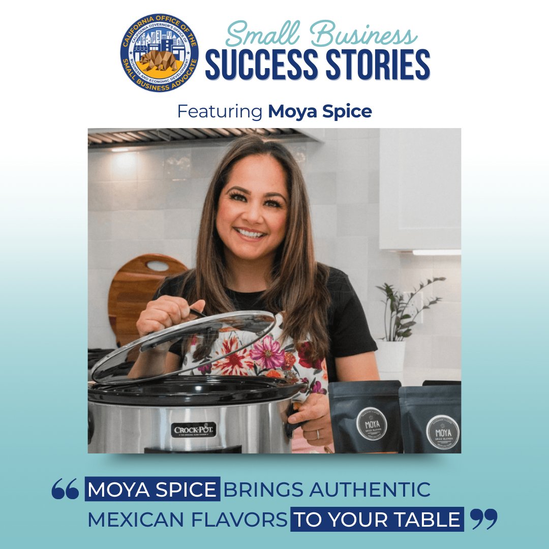CaliforniaOSBA's tweet image. From homemade recipes to store shelves, Monica Haro launched Moya Spice with help from East Bay SBDC , gaining capital, training & retail access to share authentic Mexican flavors. ๐
๐ San Lorenzo, CA
๐ calosba.ca.gov/moya-spice/
#CalOSBA #SBDCSuccess
