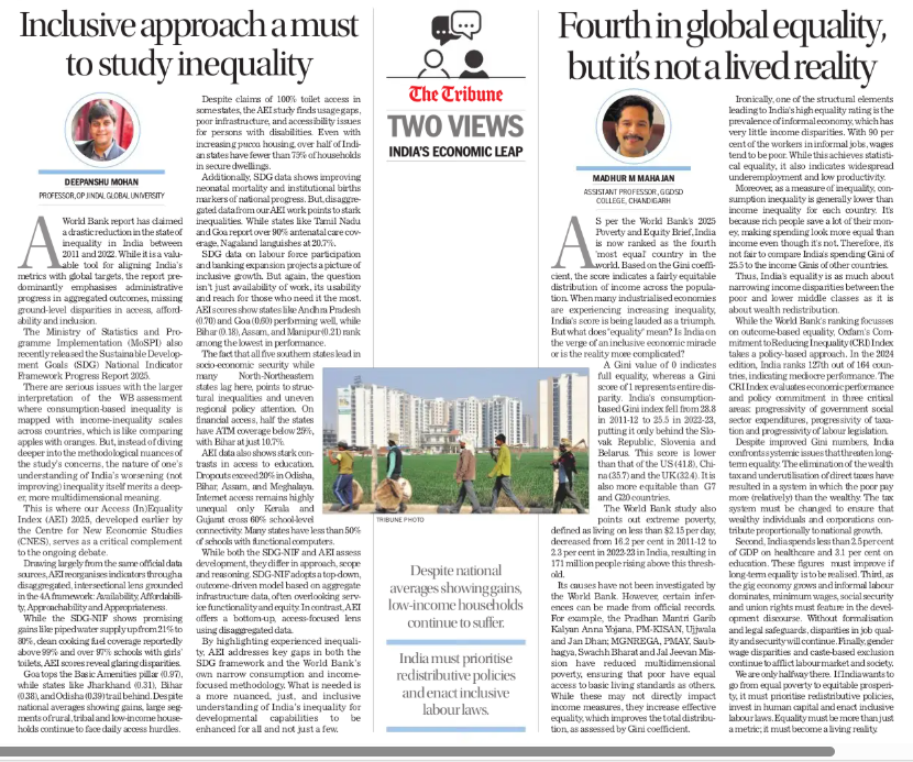 KaliKamlesh's tweet image. ndia ranks 4th in global equality, says World Bank—yet lived realities tell a different story. Income gaps, access barriers, and policy blind spots persist. Inclusion needs more than metrics—it needs intent. #Inequality #SDG #IndiaData