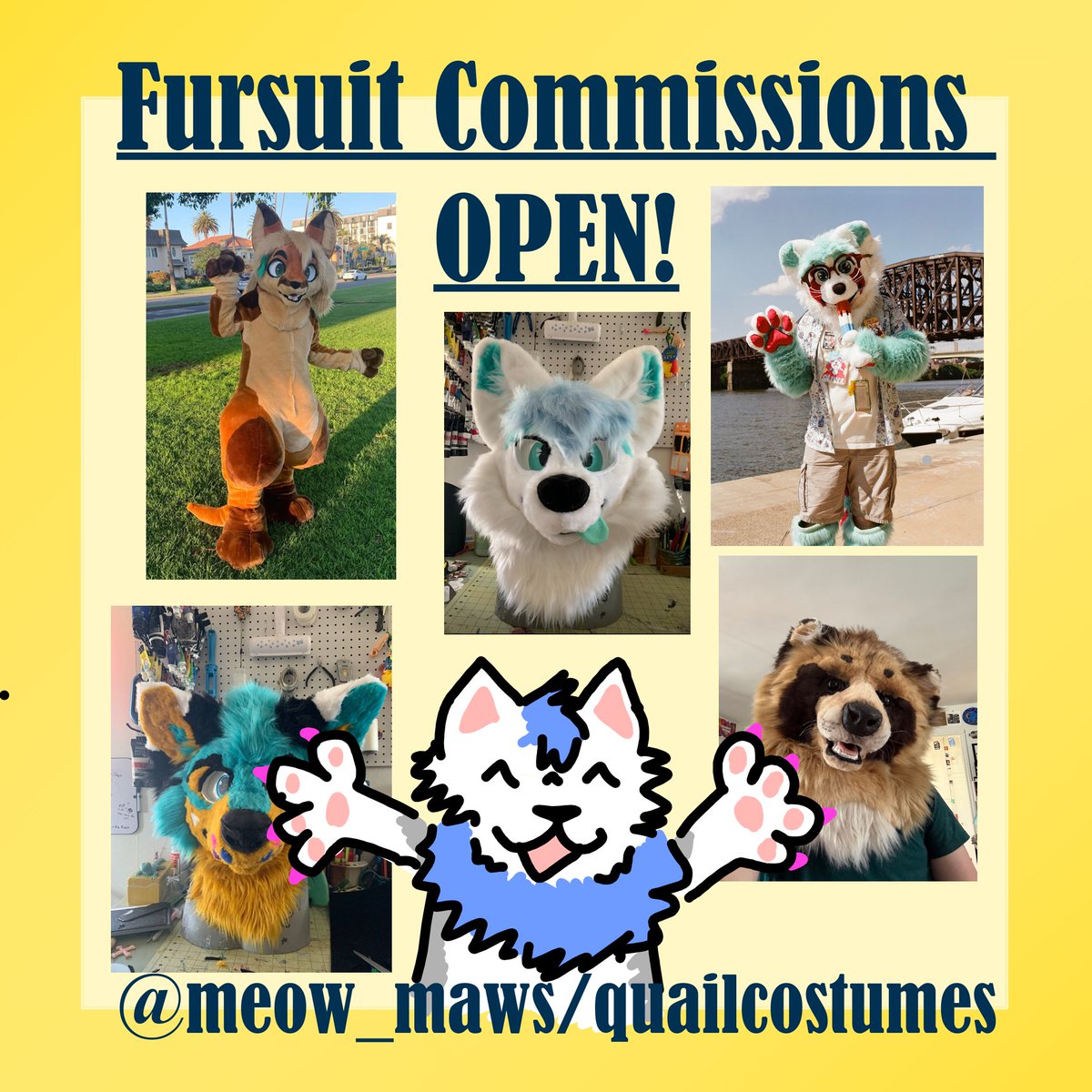 meow_maws's tweet image. My fursuit commissions are open!!!! Details in thread ⬇️