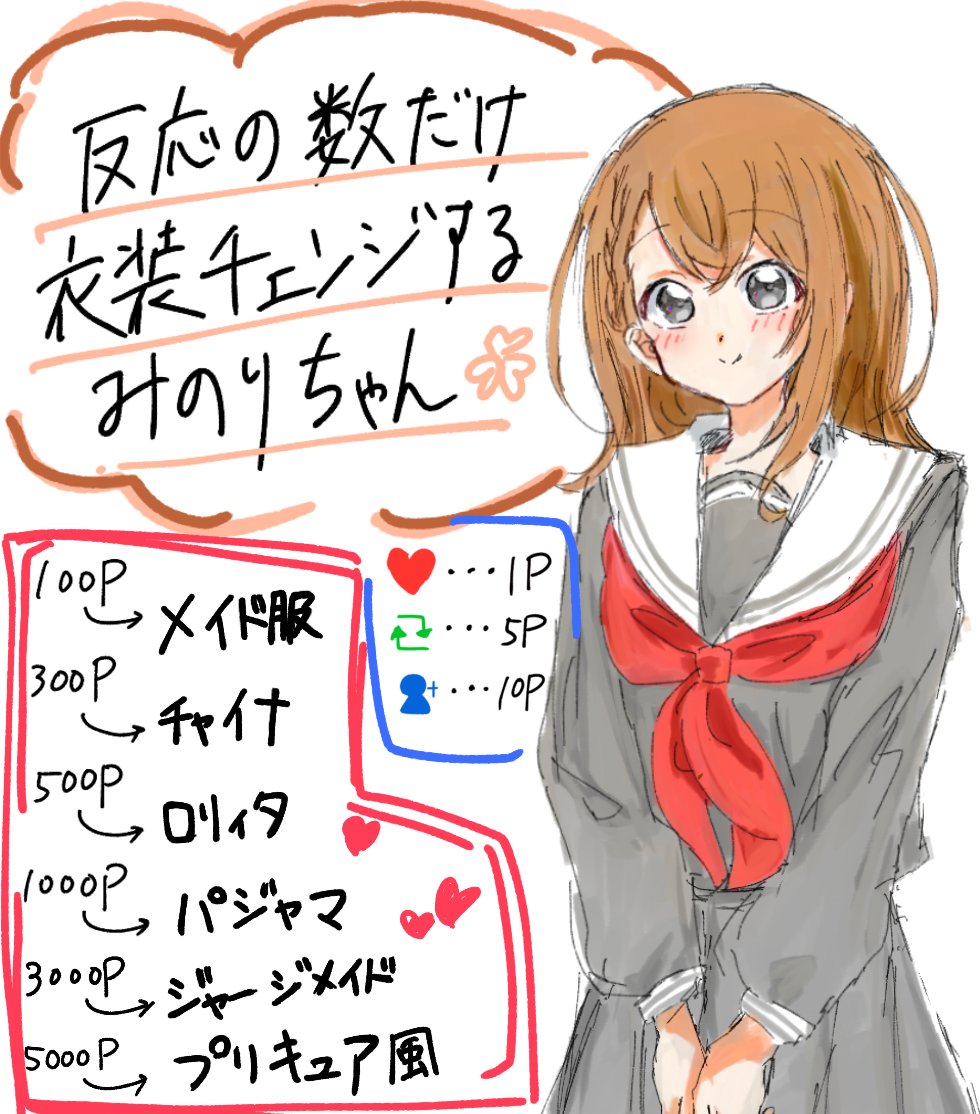 反応の数だけ衣装チェンジするみのりちゃん🍀