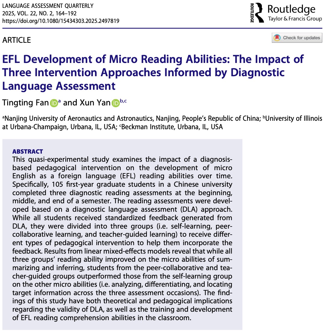 Language Assessment Quarterly tweet media