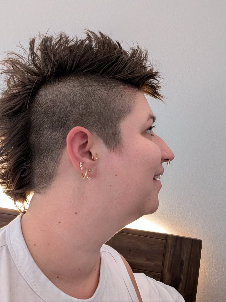 NeeNeeFox's tweet image. New gay ass haircut dropped! New hairdresser had a ton of fun, styled it for free, and also grabbed some photos for the salon Instagram!