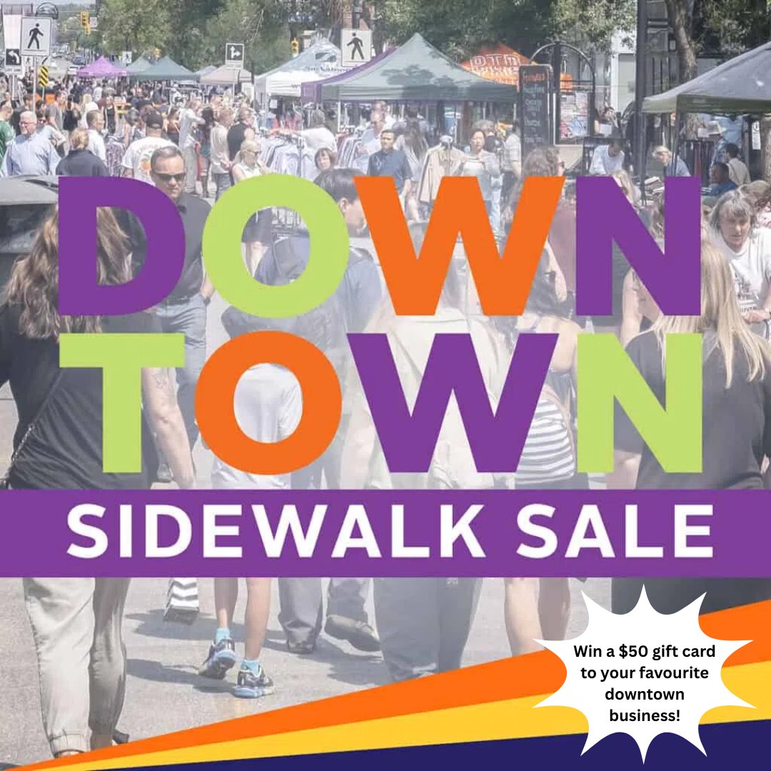 🛍Today is the last day of the <a href="/DTNYXE/">DTNYXE</a> Sidewalk Sale!

Support our city's downtown businesses at this year's Sidewalk Sale, and head to cruzfm.com for your chance to win a $50 gift card to your favourite ☀