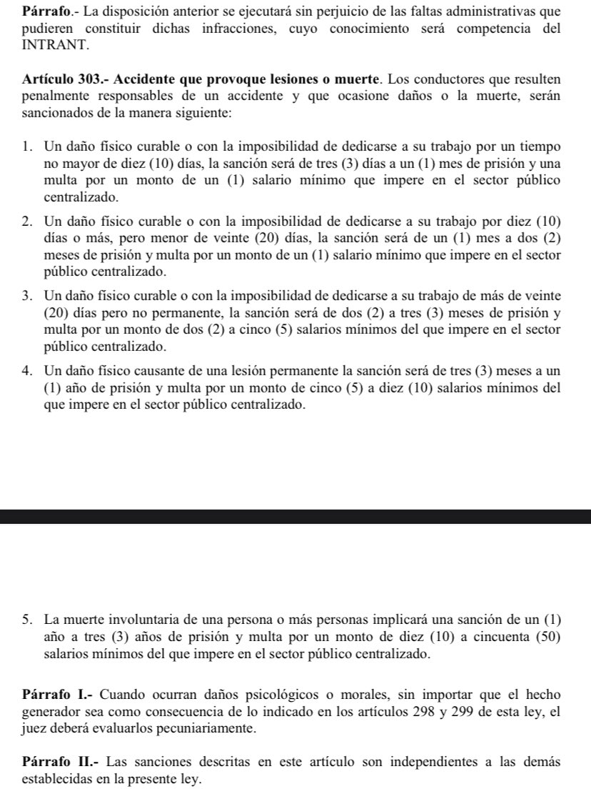uysi26412's tweet photo. @yayealterna2 @iamdaurya @RobinsonATrs Artículo 303 inciso 5 de la ley 63-17 la que debería seguir leyendo eres tú. 😂 https://t.co/jwG37Qe8im