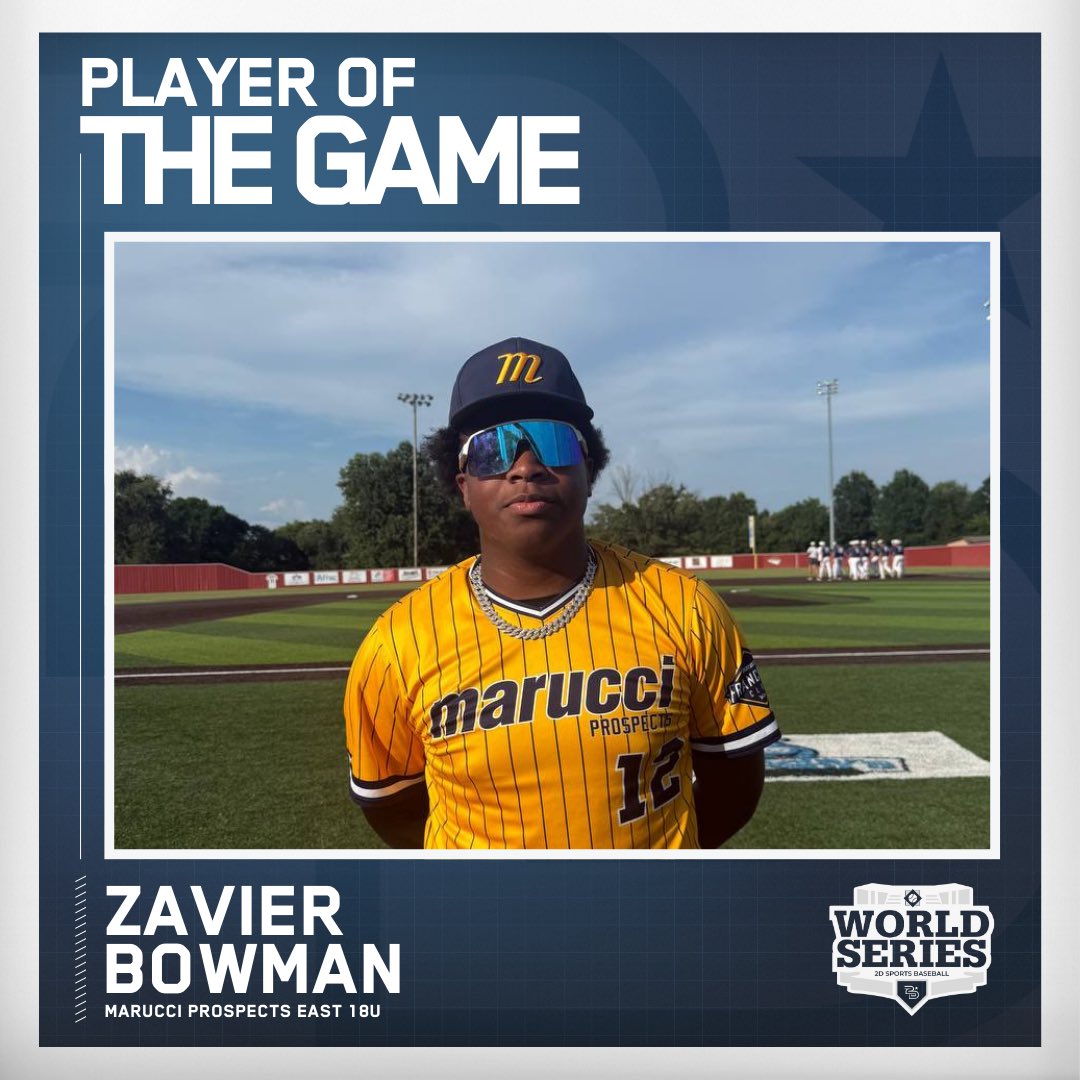 ⭐️Player of the Game⭐️

Zavier Bowman
Marucci Prospects East 18u
#NashvilleWS