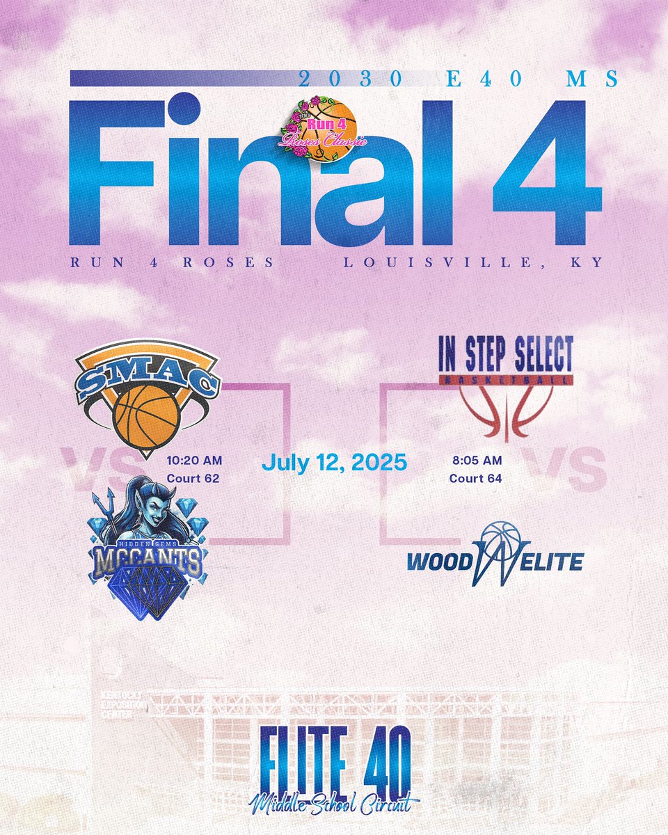 2030 E40 MS last Four are battling it out tomorrow morning. 🌹

#run4roses #e40