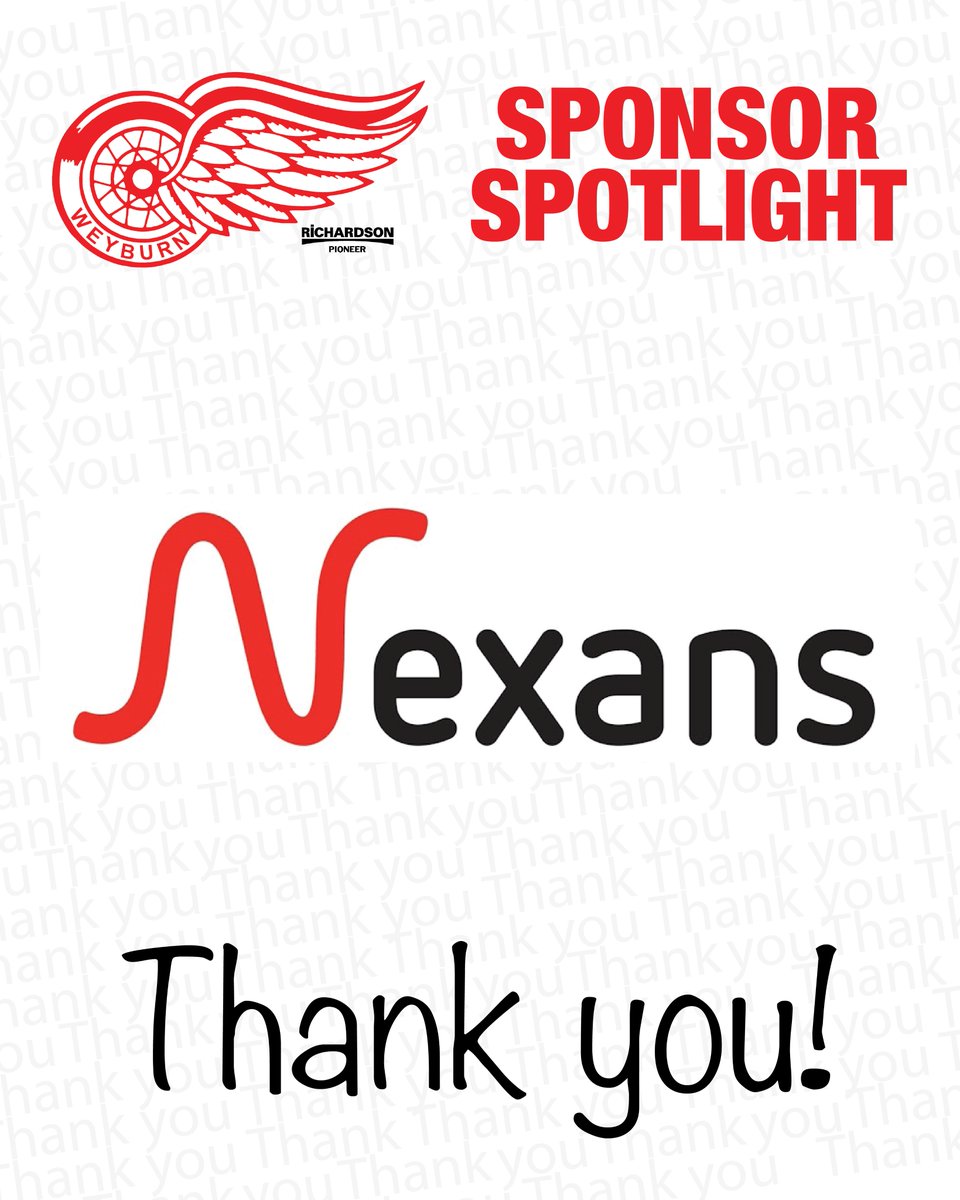 weyburnredwings's tweet image. 🌟 @Nexans_ 🌟
#WeyburnRedWings #SJHL #Sponsor