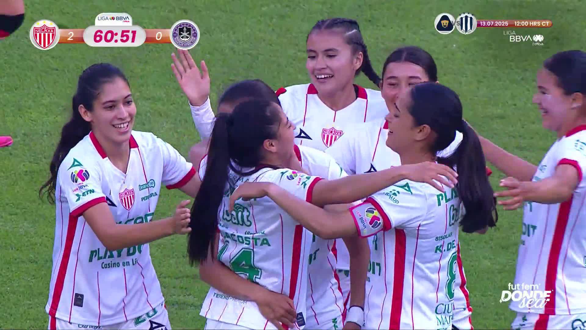 ¡Gooooooooool de @NecaxaFemenil! 🔥¡Qué golazo acaban de marcar las Centellas! 🤩#FutFemDondeSea I #NuestroFutFem