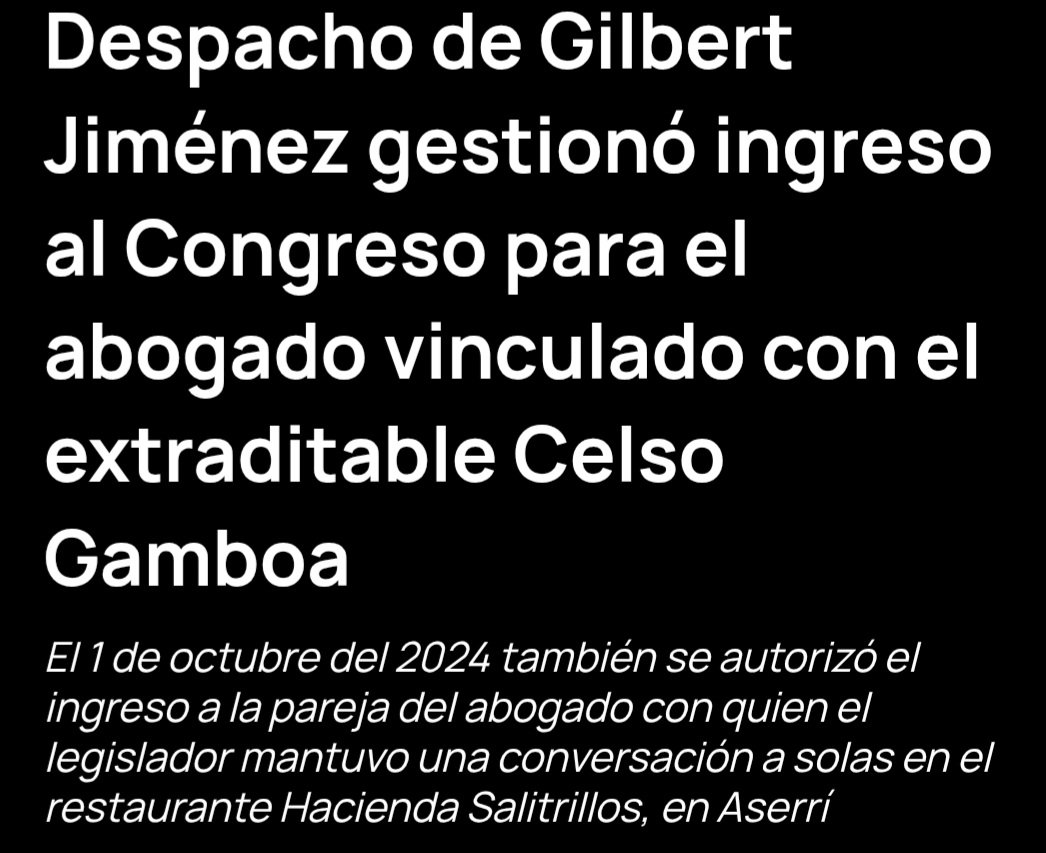 PIERO_CALANDRE's tweet image. ¡OJO AL DATO!
¡CONFIRMADO!
🚨🚨🚨🚨🚨🚨

PORTAVOZ revela que despacho del diputado GILBERTH JIMÉNEZ gestionó ingreso de abogado de CELSO GAMBOA; pero además, el 1 de octubre del 2024 también se gestionó ingreso para la esposa del abogado de CELSO GAMBOA; sí, la misma con la que…