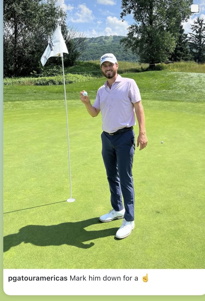 Congrats to ⁦<a href="/masonwill1371/">Mason</a>⁩ for a nice round of -7 including an ace he’s currently 19th with ⁦<a href="/GaSouthernGolf/">GS Men's Golf</a>⁩ partner Ben Carr in 10th at ⁦<a href="/PGATOURAmericas/">PGA TOUR Americas</a>⁩