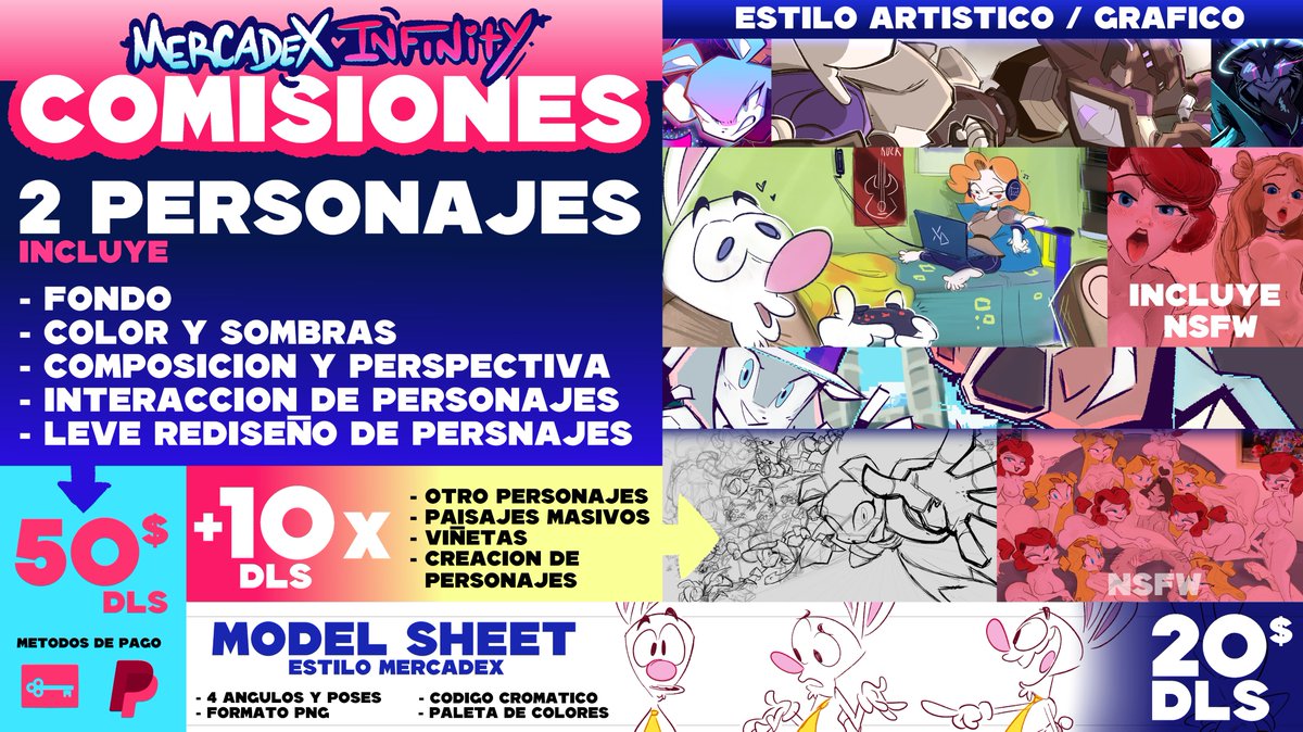 Mercadex_8's tweet image. COMISIONES ABIERTAS, listo para servir satisfactoriamente y darle vida a tus ideas mas creativas! para detalles y mas información puedes consultarme por privado. &lt;3