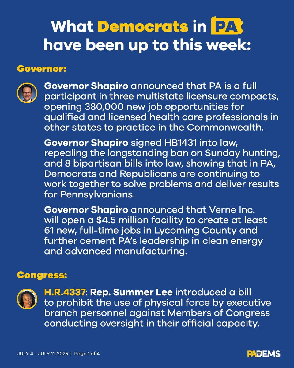 PADems's tweet image. Check out some of what Democrats in PA did this week 👀