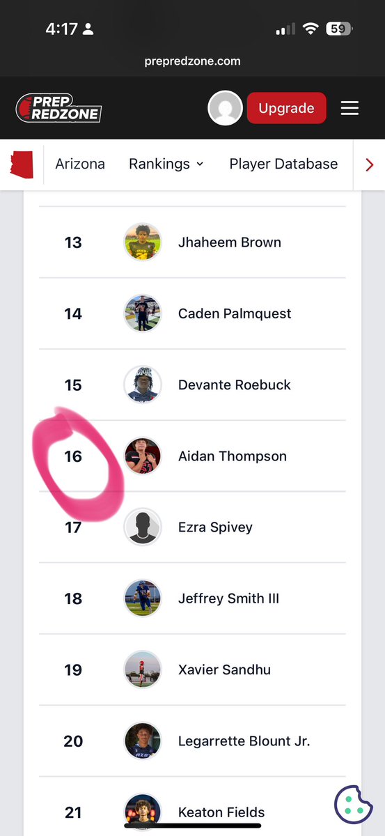 Aidan Thompson (@aidanthompson52) on Twitter photo Grateful to be a part of the <a href="/PrepRedzoneAZ/">Prep Redzone Arizona</a> rankings for class of 2028! <a href="/CoachIGardner/">Ian Gardner 🇺🇸 🏈 🦁</a> <a href="/coachthomasfb/">Colin Thomas</a> <a href="/therealbeadle/">Adam Beadle</a> <a href="/azc_obert/">Richard Obert</a> <a href="/JUSTCHILLY/">Just Chilly</a> <a href="/ChadSimmons_/">ChadSimmons</a> <a href="/Coach_VanBuren/">Andrew Van Buren</a> <a href="/RsmithYWV/">Richard Smith</a> <a href="/LibertyFBLions/">Liberty Lions Football</a> Grateful to be a part of the <a href="/PrepRedzoneAZ/">Prep Redzone Arizona</a> rankings for class of 2028! <a href="/CoachIGardner/">Ian Gardner 🇺🇸 🏈 🦁</a> <a href="/coachthomasfb/">Colin Thomas</a> <a href="/therealbeadle/">Adam Beadle</a> <a href="/azc_obert/">Richard Obert</a> <a href="/JUSTCHILLY/">Just Chilly</a> <a href="/ChadSimmons_/">ChadSimmons</a> <a href="/Coach_VanBuren/">Andrew Van Buren</a> <a href="/RsmithYWV/">Richard Smith</a> <a href="/LibertyFBLions/">Liberty Lions Football</a>