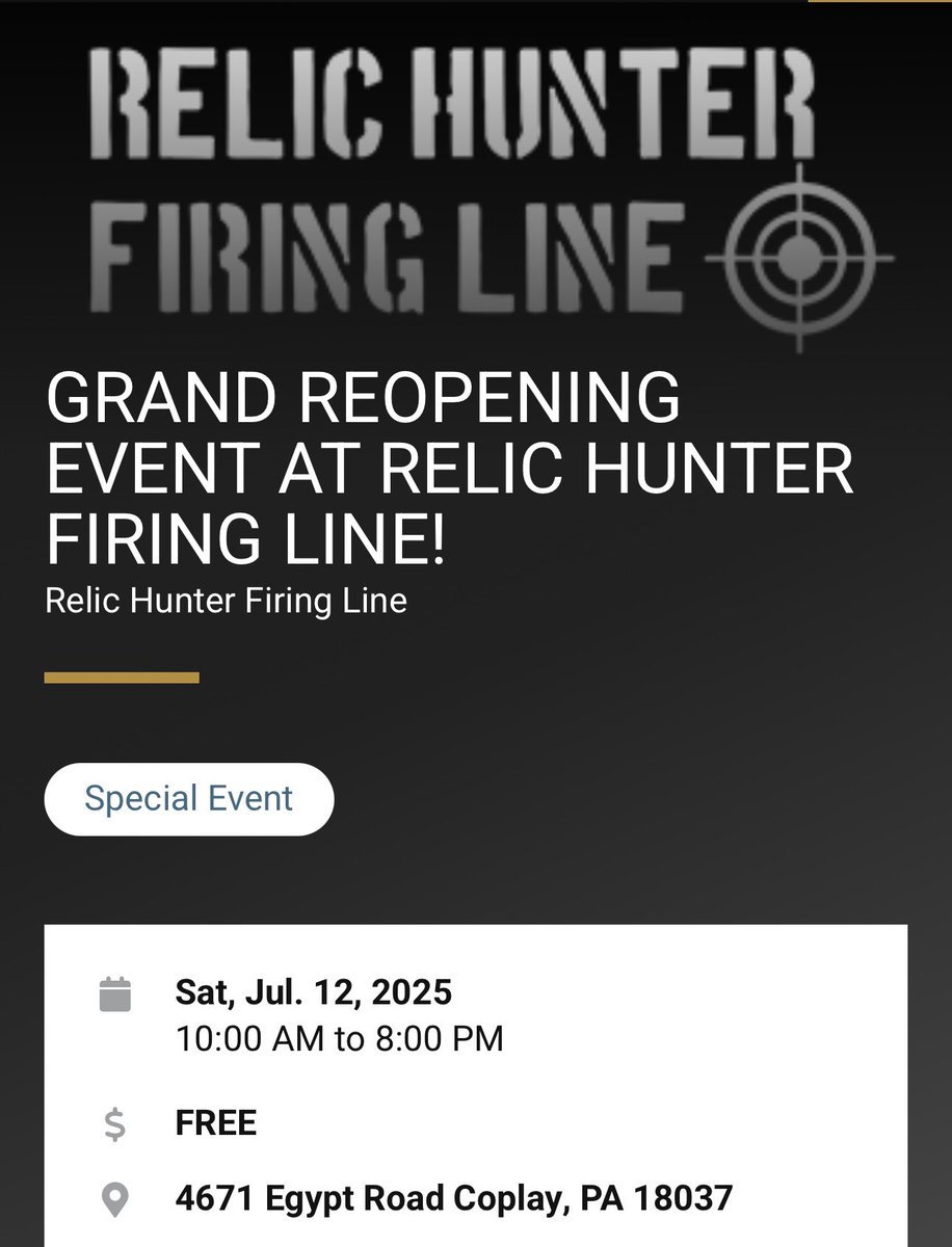 itsheatherleigh's tweet image. 2A enthusiasts join @EarlyVoteAction tomorrow at Relic Hunter Firing Line for the grand reopening.
See you there!
@ScottPresler @jeannette0629 @hippiedaytrader @Eduke15