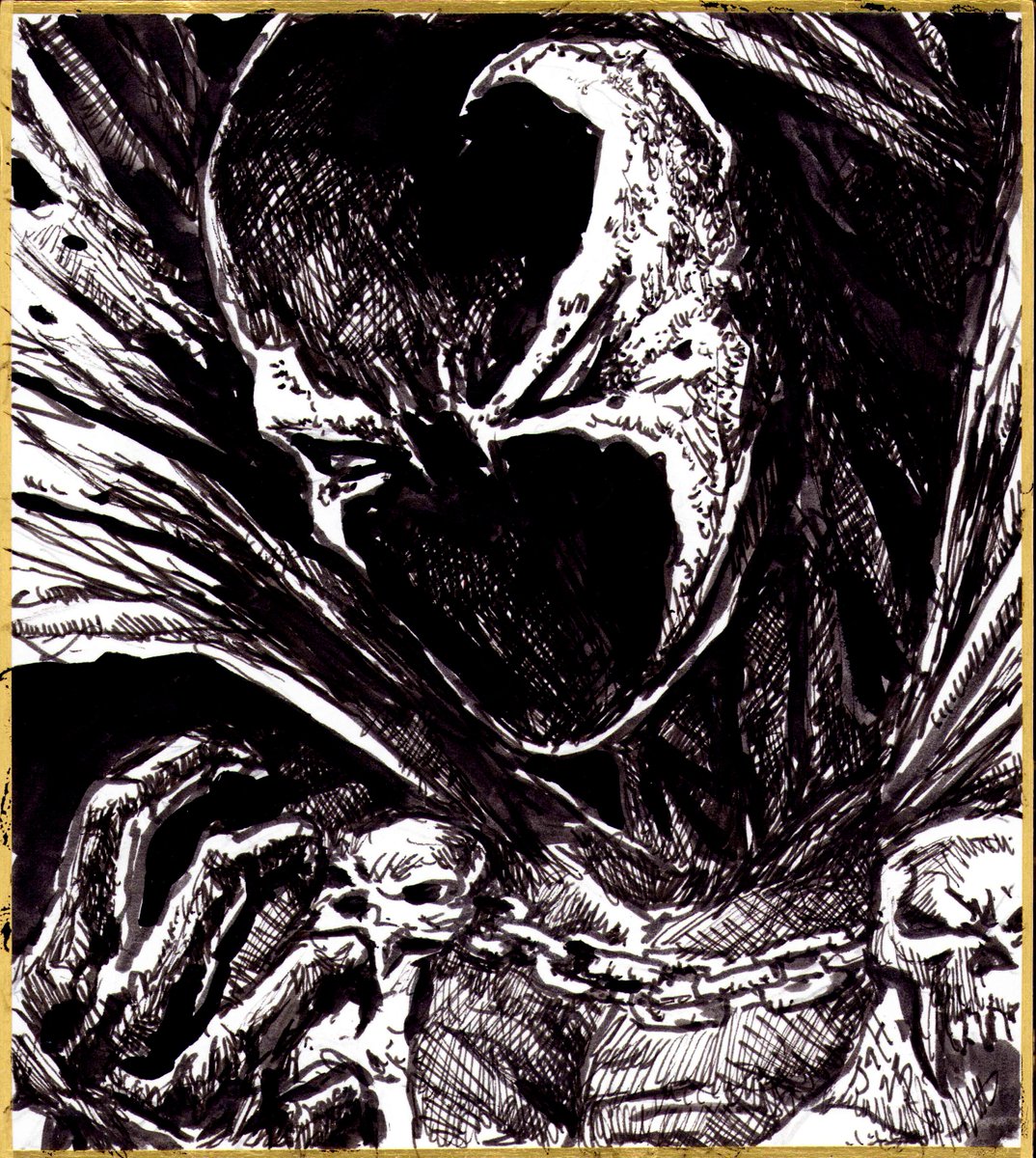 Jinja_Ninja_78's tweet image. Spawn sketch on 1/4 size shikishi board.
#spawn