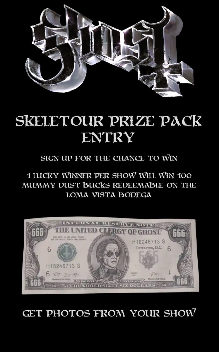 SKELETOUR PRIZE PACK ENTRY. SIGN UP FOR THE CHANCE TO WIN #SKELETOUR 
ghost-official.com/skeletour-priz…