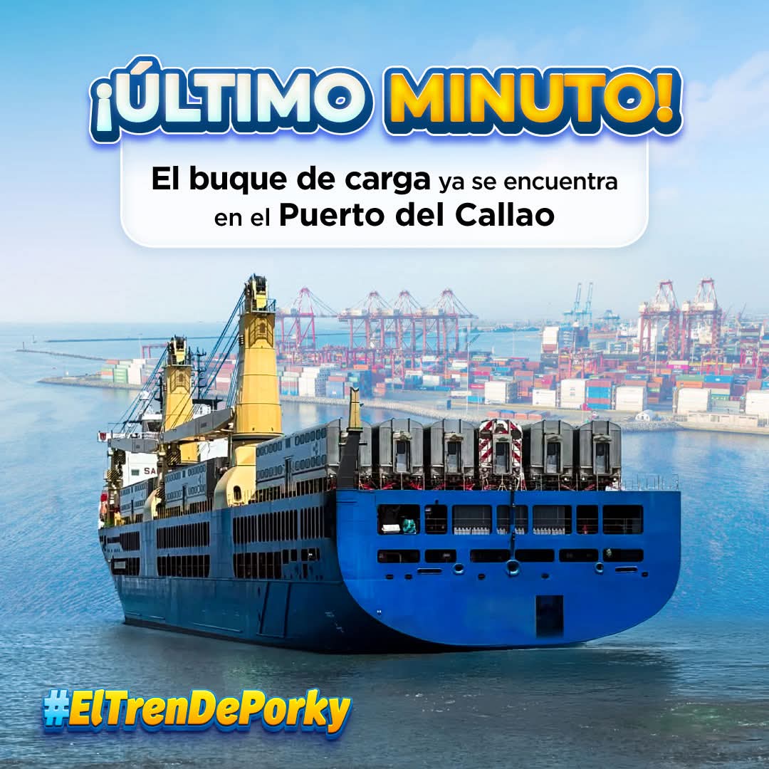 Patricia Mejía Hidalgo (@patriciamejiah) on Twitter photo ¡𝐇𝐄𝐂𝐇𝐎𝐒 𝐘 𝐍𝐎 𝐏𝐀𝐋𝐀𝐁𝐑𝐀𝐒❗El buque de carga que transporta la primera flota de locomotoras y coches de pasajeros ya se encuentra en el terminal Portuario del Callao, ultimando detalles para iniciar con la operación de desembarque <a href="/rlopezaliaga1/">Rafael López Aliaga</a> #SiCumple ¡𝐇𝐄𝐂𝐇𝐎𝐒 𝐘 𝐍𝐎 𝐏𝐀𝐋𝐀𝐁𝐑𝐀𝐒❗El buque de carga que transporta la primera flota de locomotoras y coches de pasajeros ya se encuentra en el terminal Portuario del Callao, ultimando detalles para iniciar con la operación de desembarque <a href="/rlopezaliaga1/">Rafael López Aliaga</a> #SiCumple