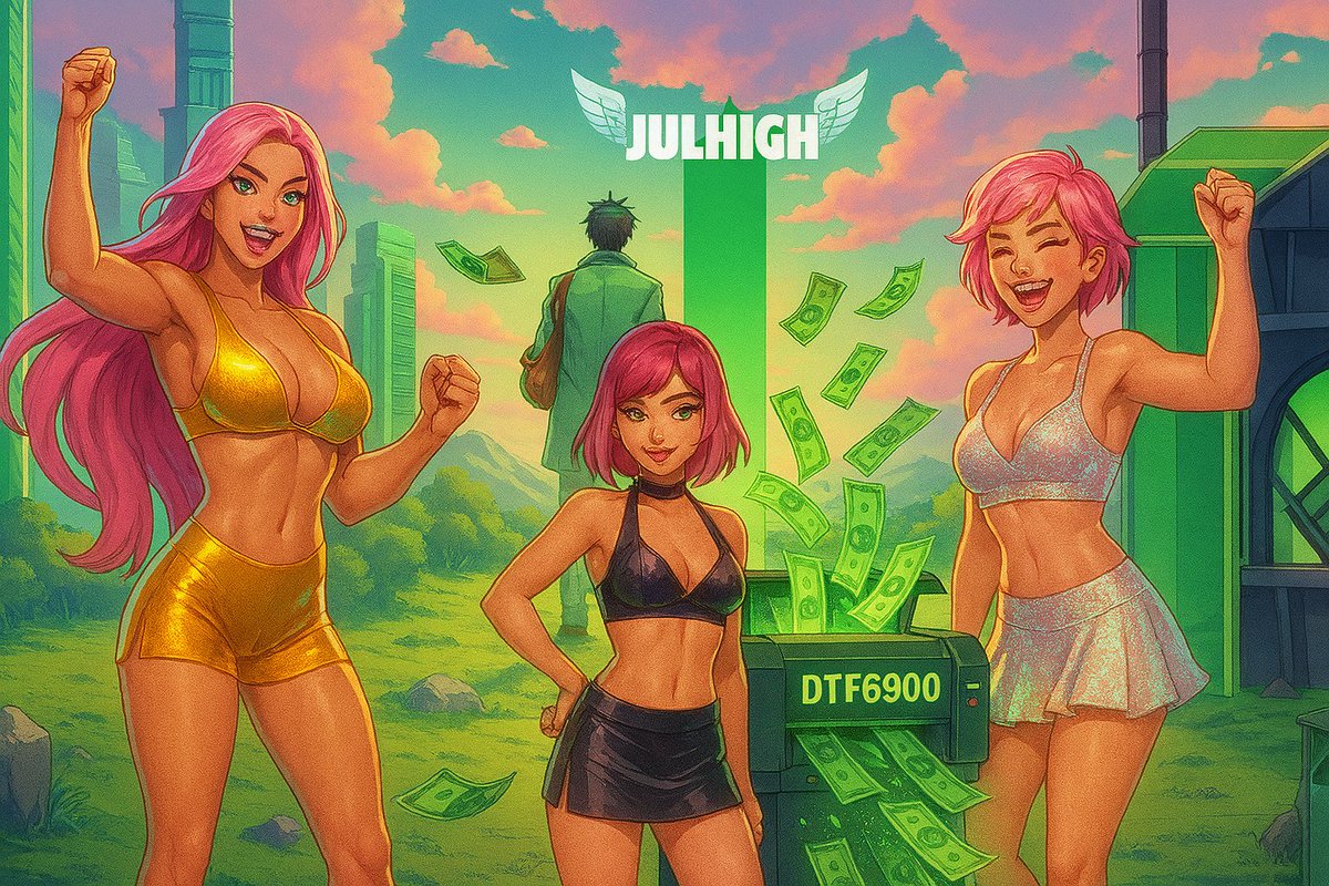 It is time to catch the summer vibes with #JULHIGH. We got some alpha a trusted team is about to start pushing. #DTF6900 fired up the printer, we locked in at 30k. Dev just bought 90M supply which will be sent to all DTF holders. 10x the normal rewards are dropping and now lets