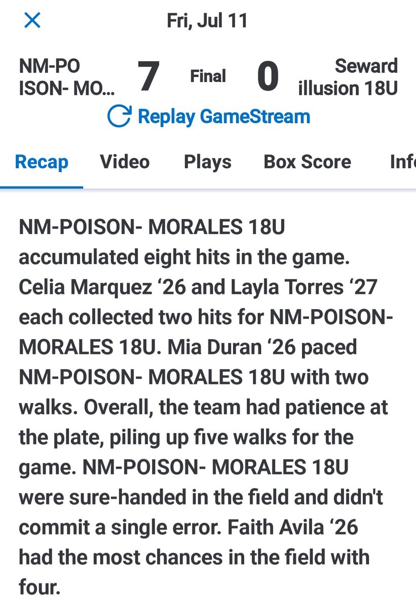 CeliaMarquez25's tweet image. Texas Elite Championships...Day 2...went 2-2 with a 2B & 1B & helped us get the "W"..Then the rain came & canceled the rest of the day...Hope weather cooperates tomorrow! @SBRRetweets @LineDsoftball @CoastRecruitsSB @ALLNJSoftball @TAMUKSB @LL7NV @CAASoftballAdv @PrepSoftball