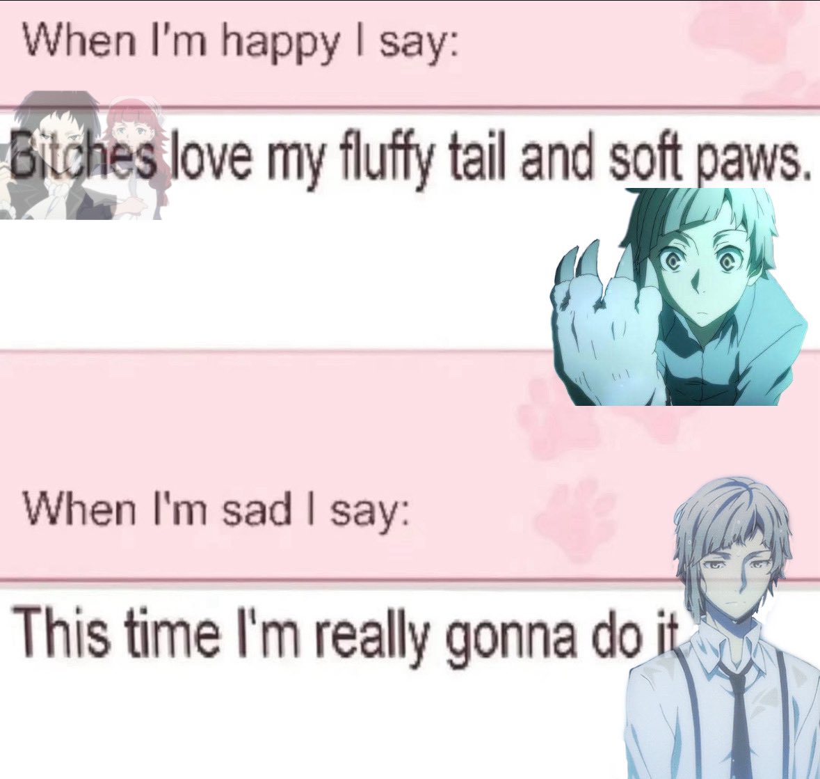 archerven's tweet image. akutagawa AND lucy… he’s just so greedy #atsushi #sskk #atsulucy