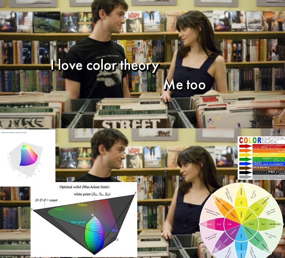 NohnVonJeumann's tweet image. Had to do some color stuff today and had this experience with 'color theory experts'