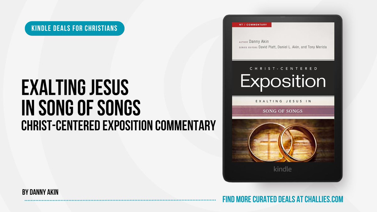 challiesdeals's tweet image. Kindle Deal: Exalting Jesus in Song of Songs by Danny Akin. challies.com/kindle-deals-f… #ad