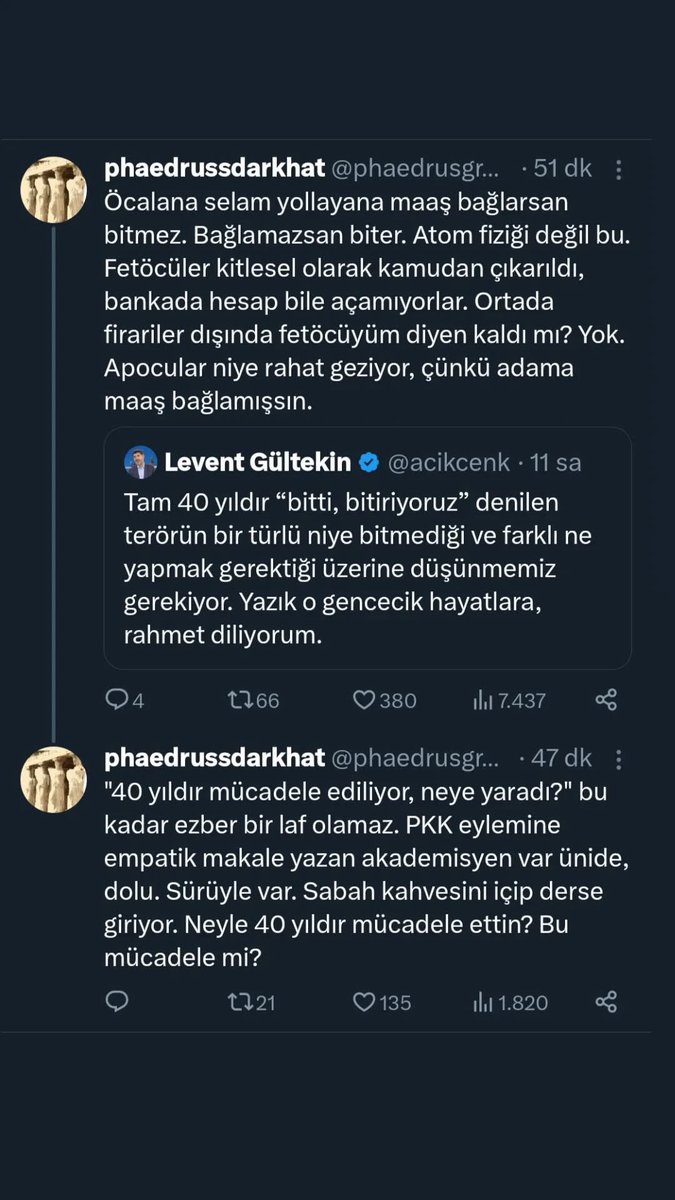 40 yıldır pkk bitmedi diyen dalyapraklara ithafen efsaneyi hatırlayalım.