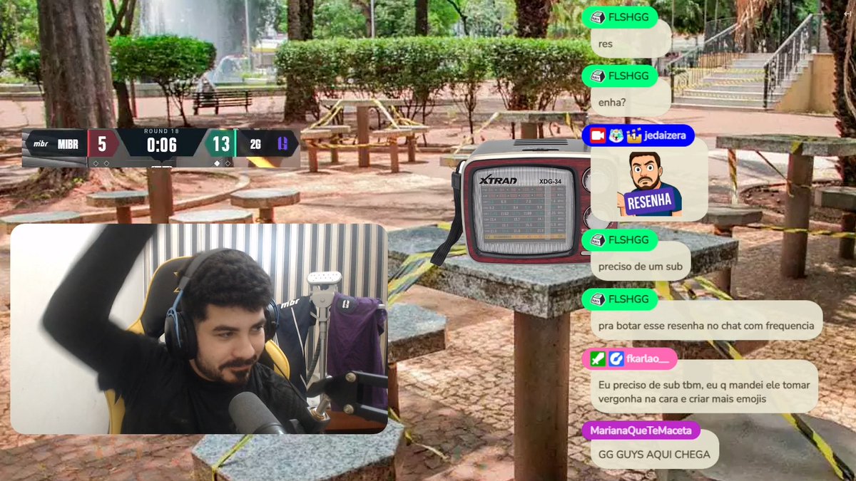Hoje foi radinho do Zédaizera! Valeu quem ficou conversando no chat mesmo sem as imagens dos jogos foi show 😍🙏