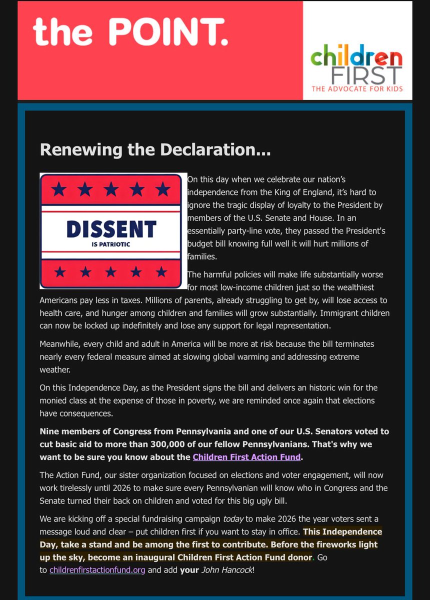 PAFreedomCaucus's tweet image. “Children First” is raising money by comparing a bill that passed through both chambers and signed by @realDonaldTrump to a tyrannical monarchy. The bill delivers #schoolchoice tax credits to students they claim to be advocating for. They are the real tyrants. @DeAngelisCorey